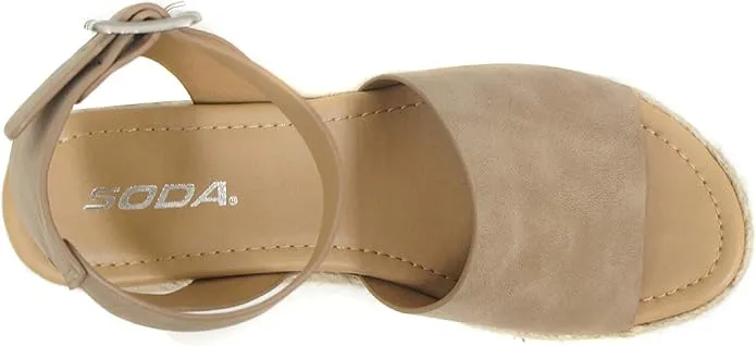Soda Topic Espadrilles Flatform Wedge Casual Sandal
