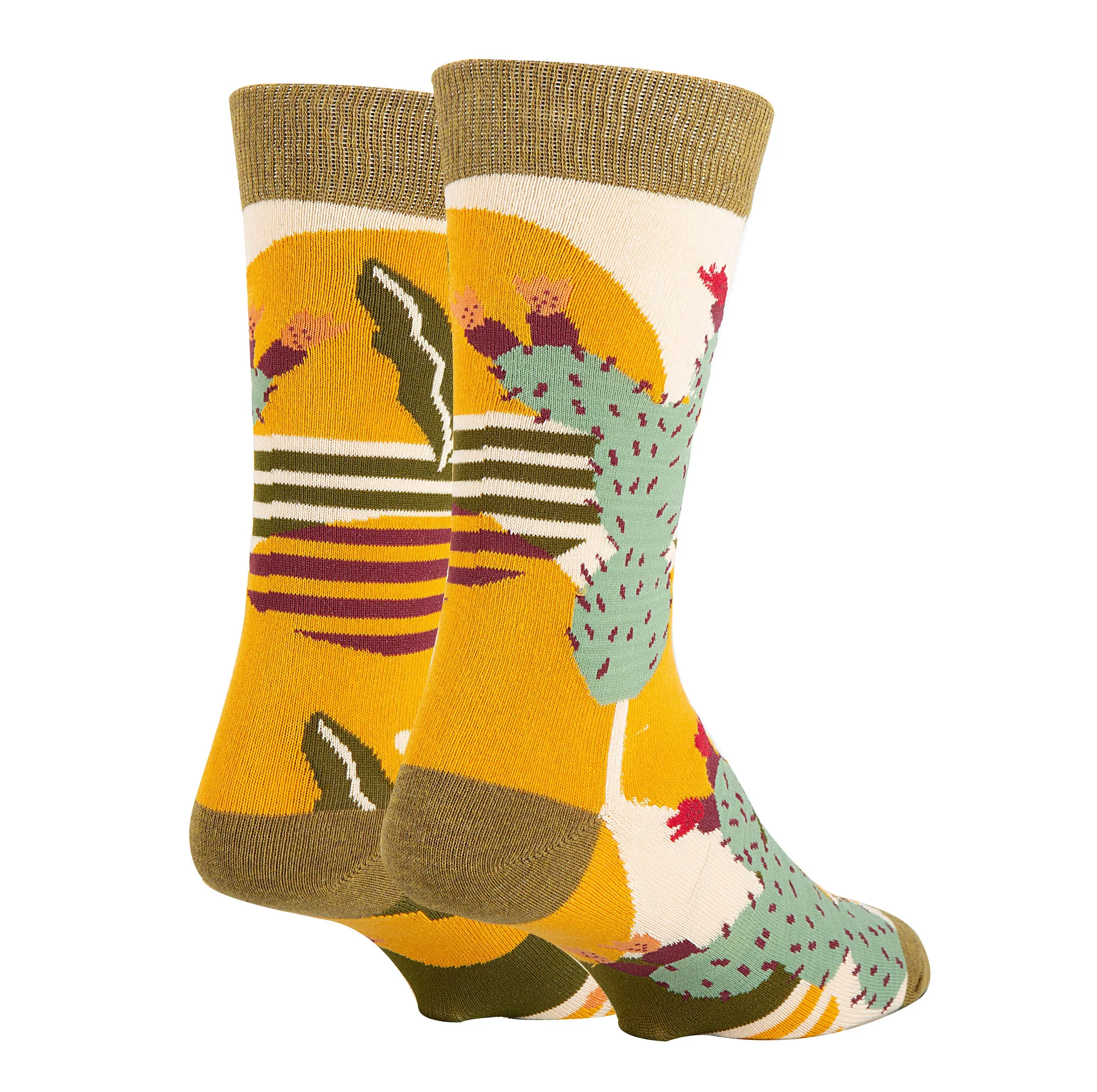 Sol De Cactus | Men's Premium Cotton Crew Dress Socks Oooh yeah sock