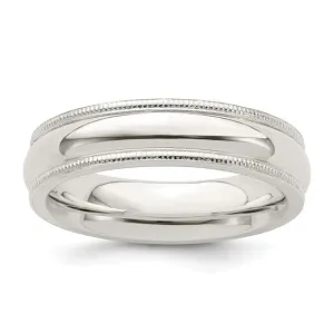 Sterling Silver 5mm Milgrain Comfort Fit Band