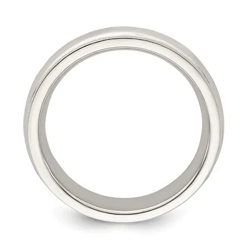 Sterling Silver 5mm Milgrain Comfort Fit Band