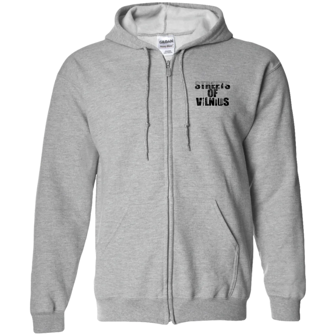 Streets of Vilnius - Men/Women Unisex Comfort Full-Zip Hoodie