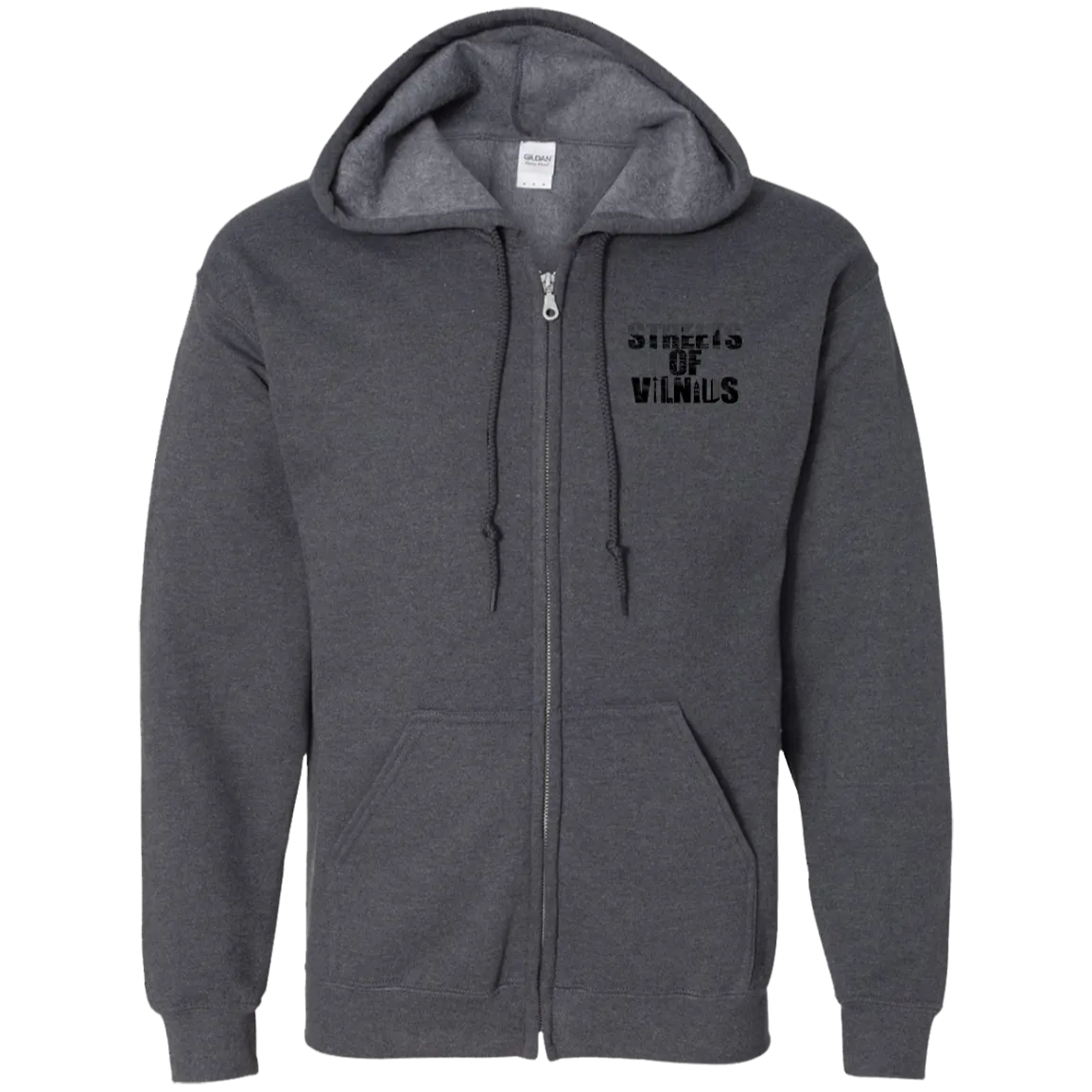 Streets of Vilnius - Men/Women Unisex Comfort Full-Zip Hoodie