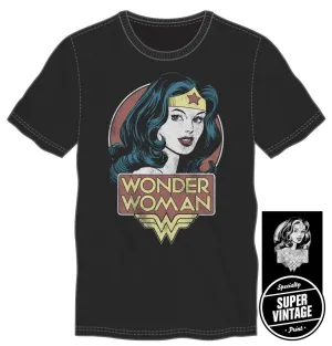 Super Vintage Print Wonder Woman Shirt