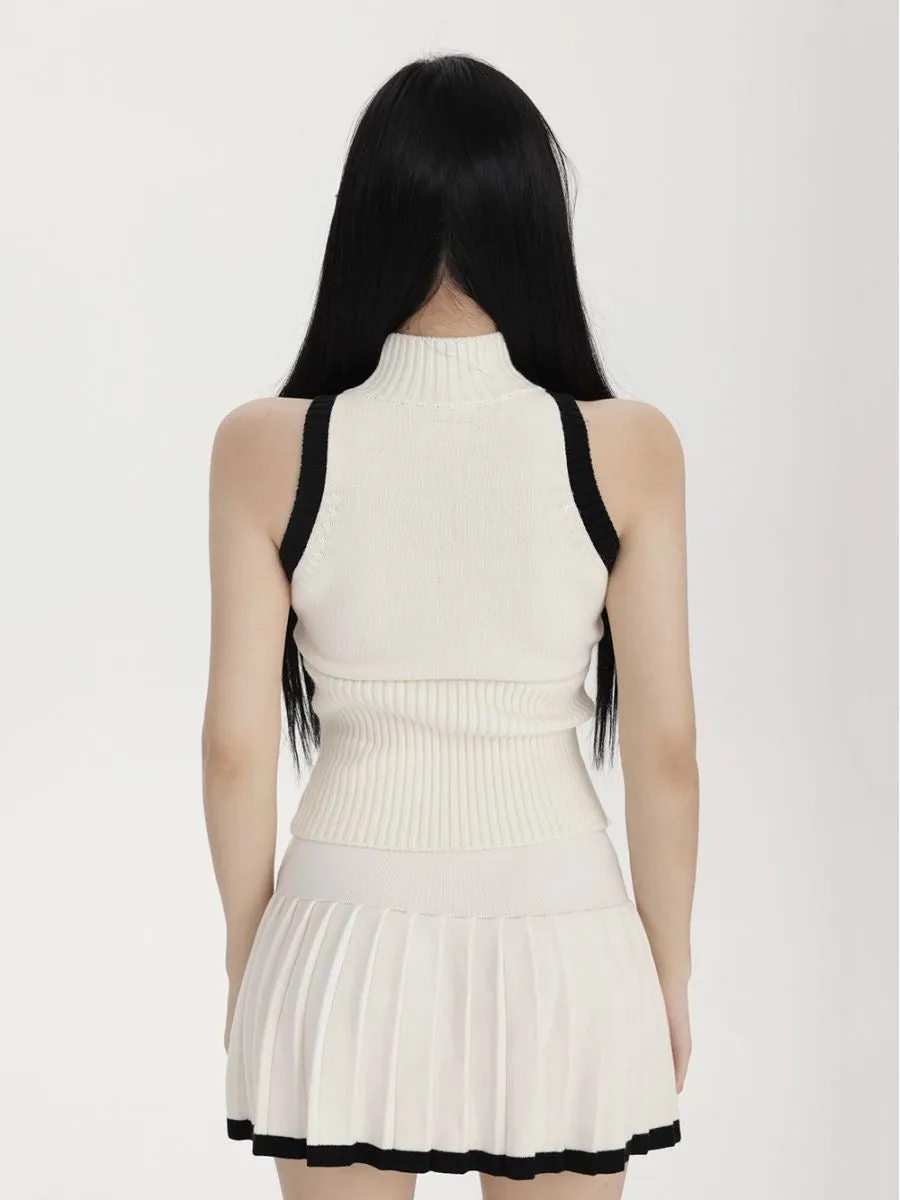 Tennis Girl - Knitwear Set (With Belt)