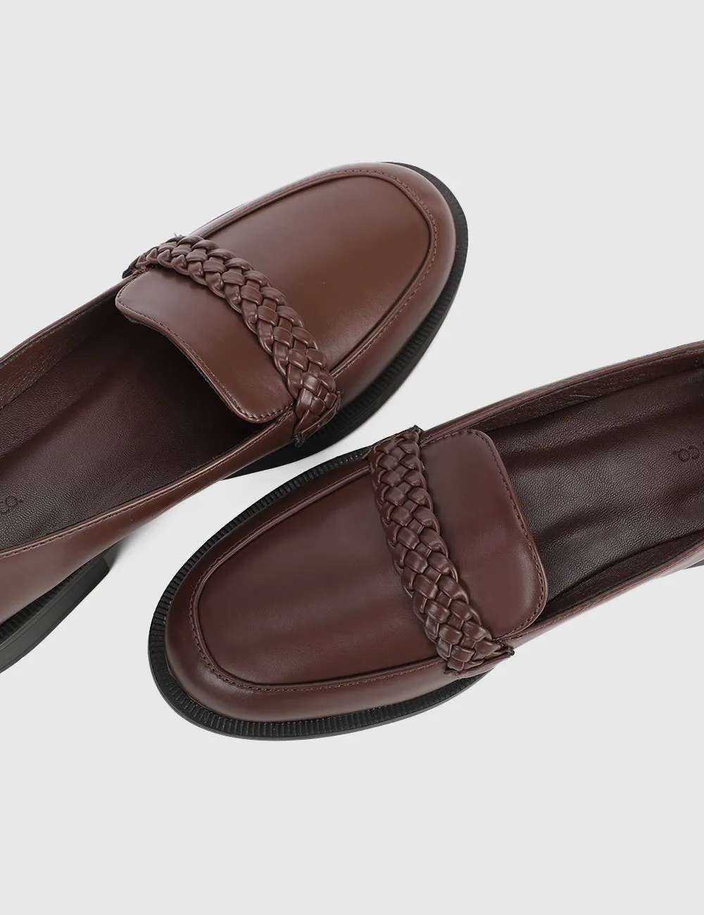 Thalia Rounded Toe Loafers, Moccasins & Boat Shoes (Brown)