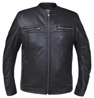 The "Oliver" Lightweight Black Leather Fashion Jacket CLOSEOUT!