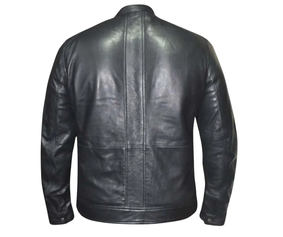 The "Oliver" Lightweight Black Leather Fashion Jacket CLOSEOUT!