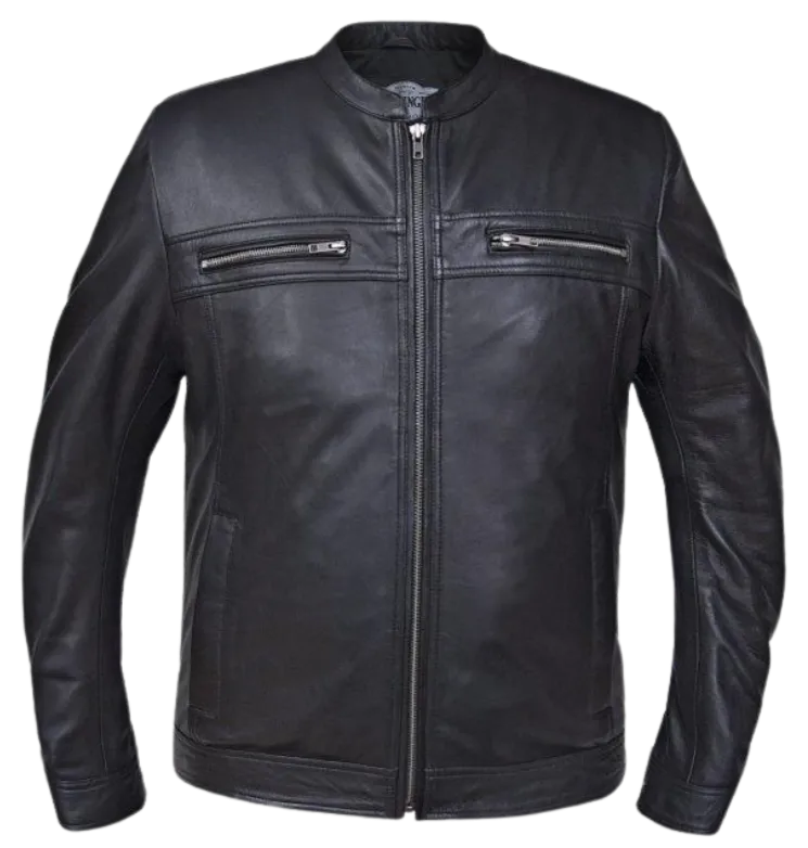 The "Oliver" Lightweight Black Leather Fashion Jacket CLOSEOUT!