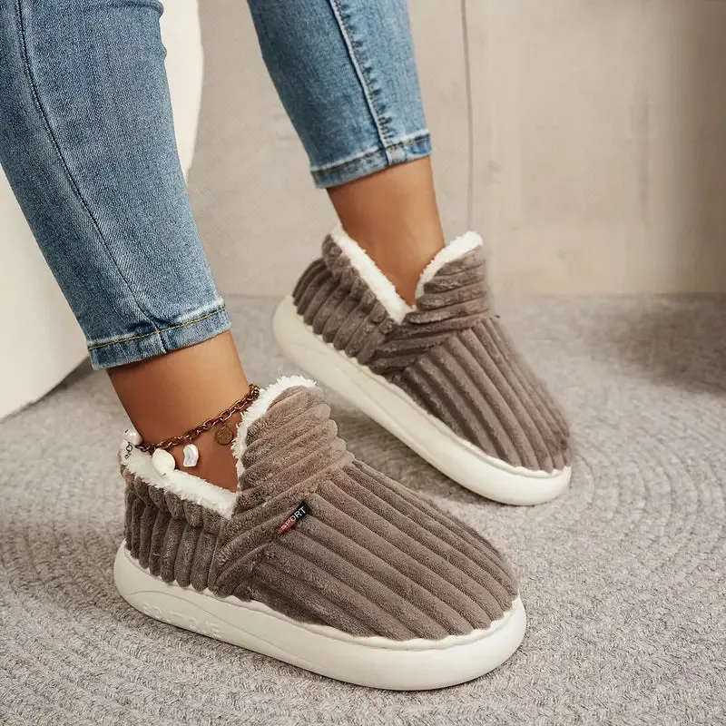 Thermal Solid Color Winter Slippers