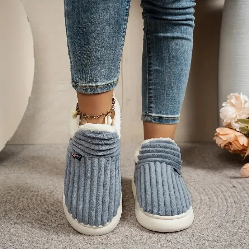 Thermal Solid Color Winter Slippers