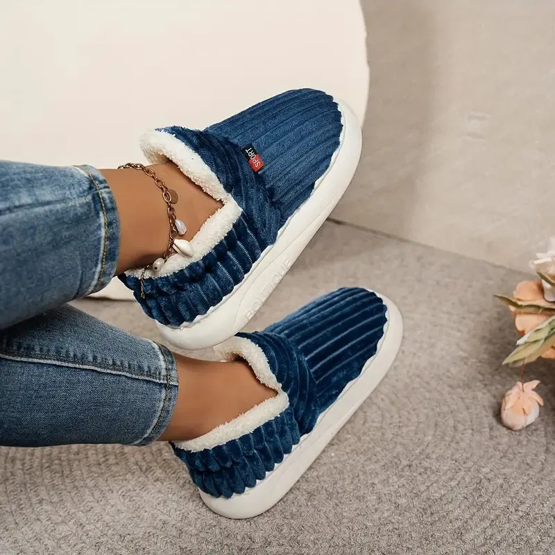 Thermal Solid Color Winter Slippers