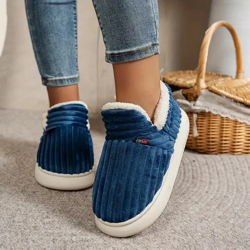 Thermal Solid Color Winter Slippers