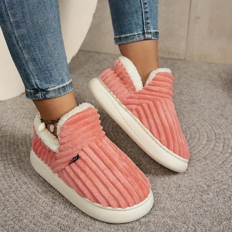 Thermal Solid Color Winter Slippers
