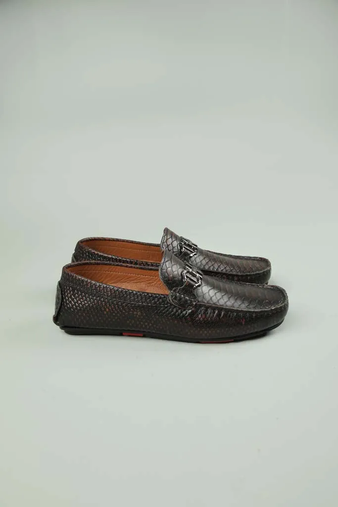 Two Tone Embossed Moccasin