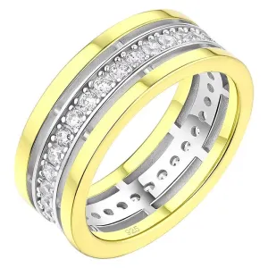 Two Tone Eternity Diamond Men's Wedding Band