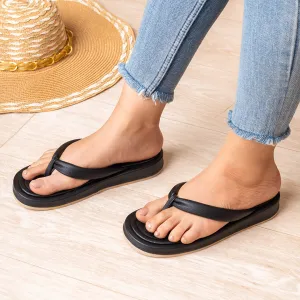 Unopa | Plain Toe Slippers - Black