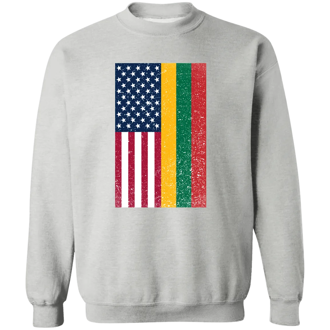 USA Lithuania Flag - Men/Women Unisex Comfort Crewneck Pullover Sweatshirt