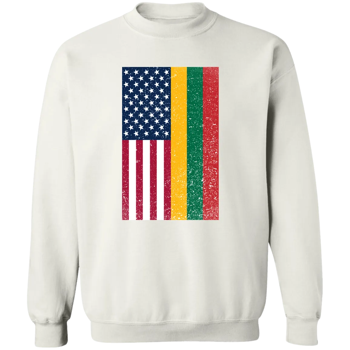 USA Lithuania Flag - Men/Women Unisex Comfort Crewneck Pullover Sweatshirt