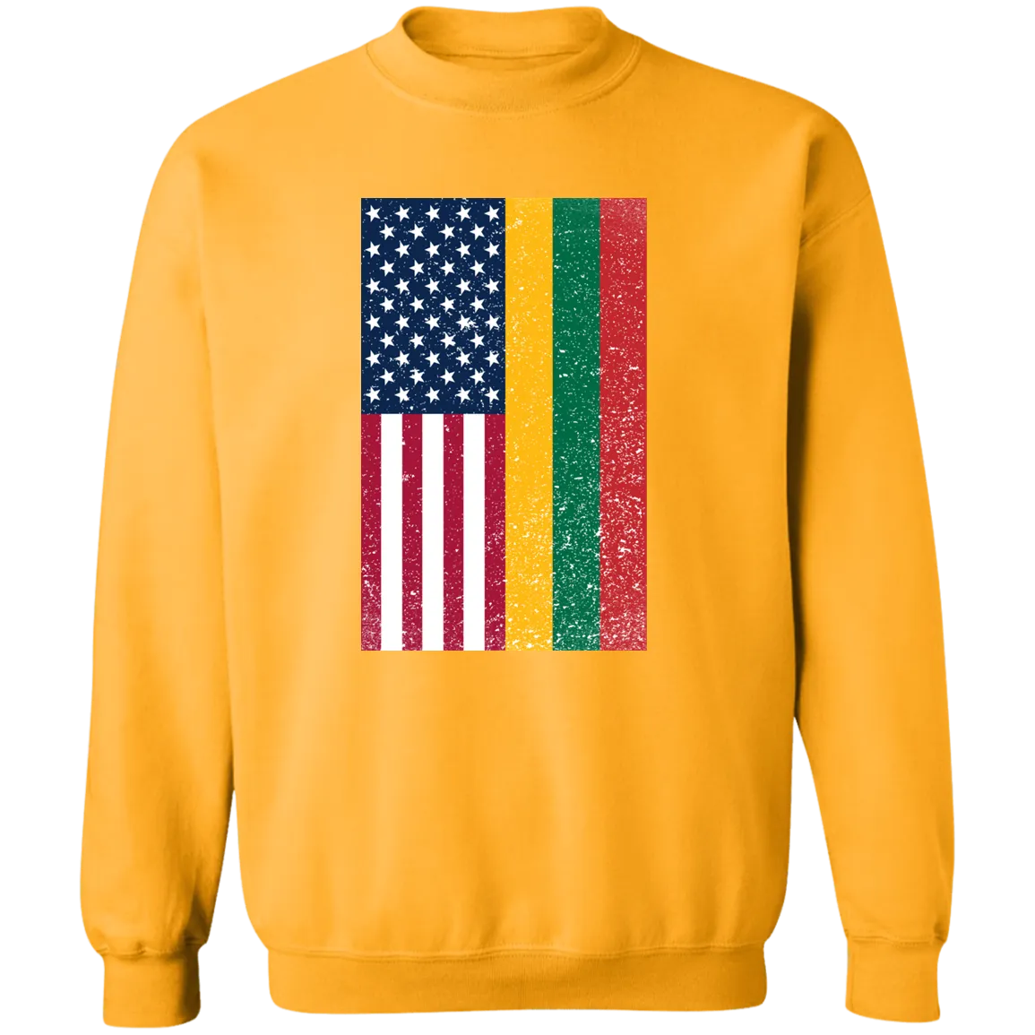 USA Lithuania Flag - Men/Women Unisex Comfort Crewneck Pullover Sweatshirt
