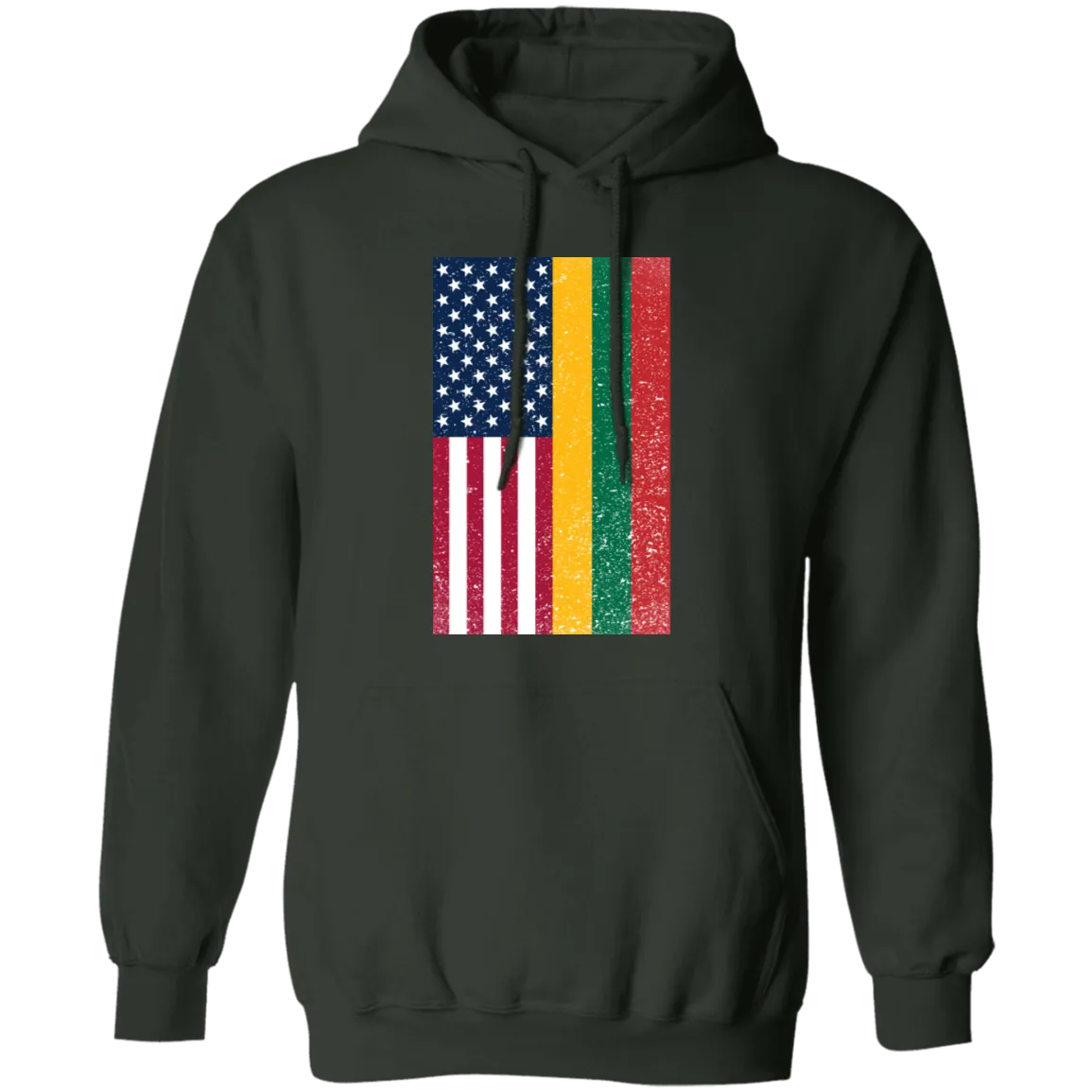 USA Lithuania Flag - Men/Women Unisex Comfort Pullover Hoodie