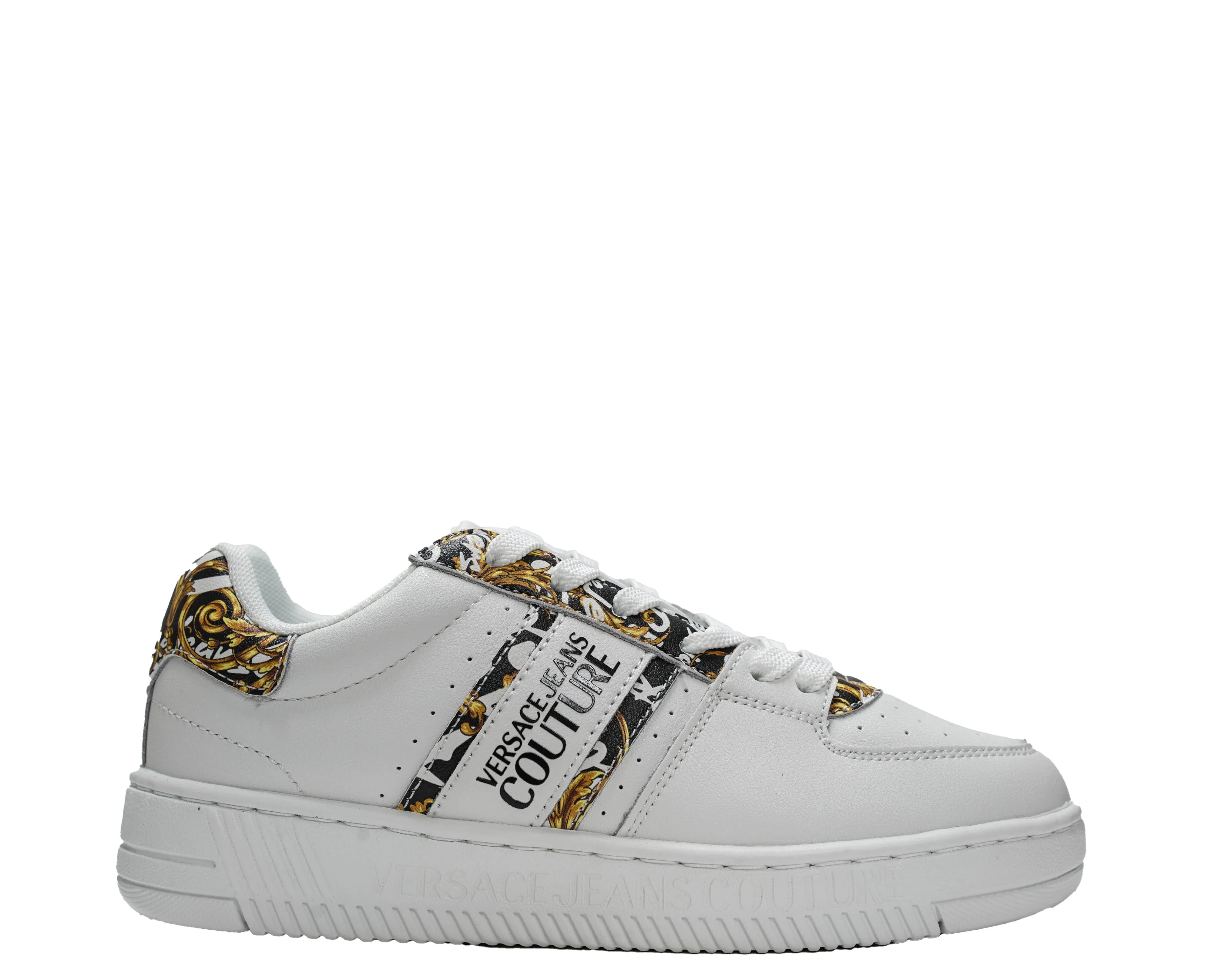 Versace Jeans Women's White Logo Sneakers 73VA3SJ - 40% OFF