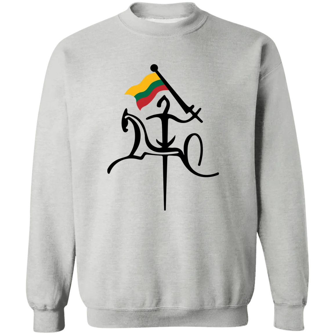 Vytis with Flag - Men/Women Unisex Comfort Crewneck Pullover Sweatshirt