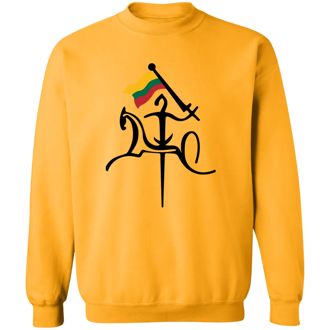 Vytis with Flag - Men/Women Unisex Comfort Crewneck Pullover Sweatshirt