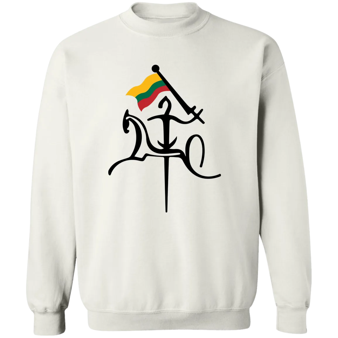 Vytis with Flag - Men/Women Unisex Comfort Crewneck Pullover Sweatshirt
