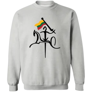 Vytis with Flag - Men/Women Unisex Comfort Crewneck Pullover Sweatshirt