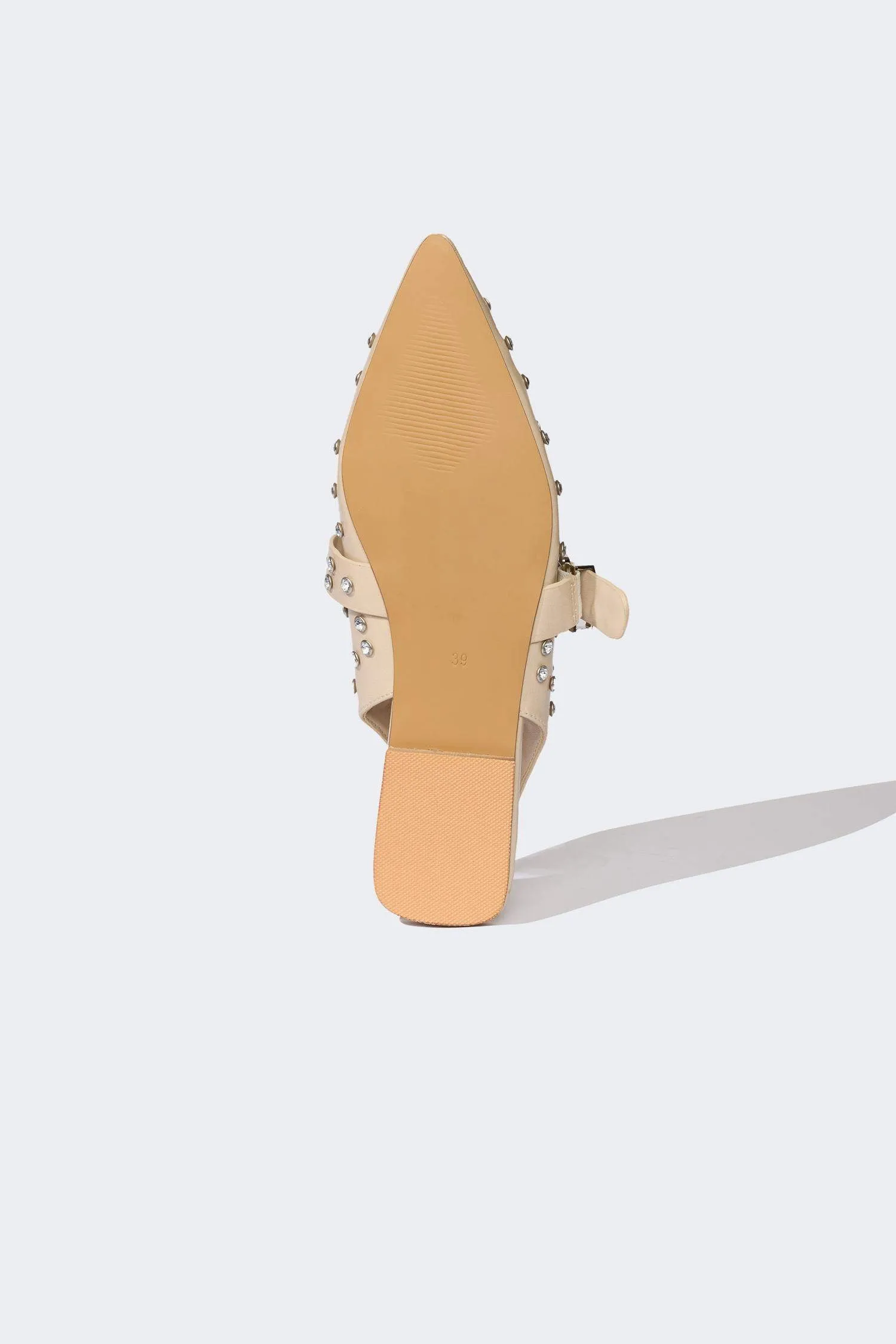 Woman Faux Leather Ballerina Flat Shoes