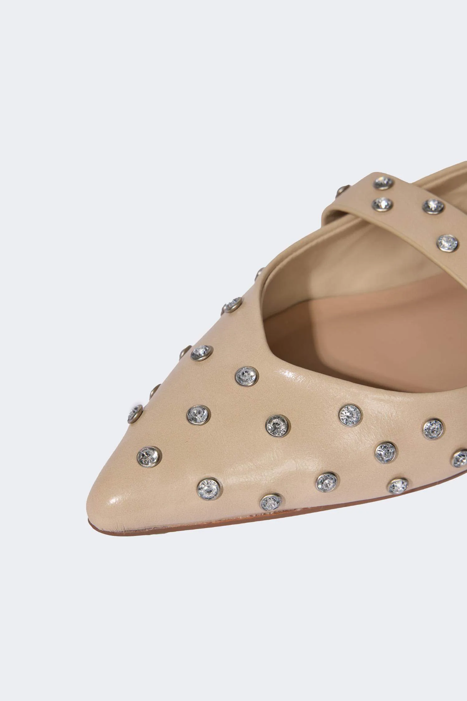 Woman Faux Leather Ballerina Flat Shoes