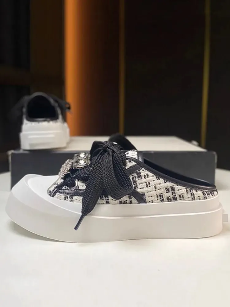 Women's Mixed Color Flat Platform Slides for Casual Wear