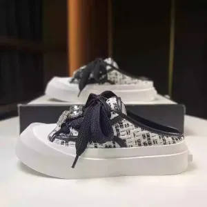 Women's Mixed Color Flat Platform Slides for Casual Wear