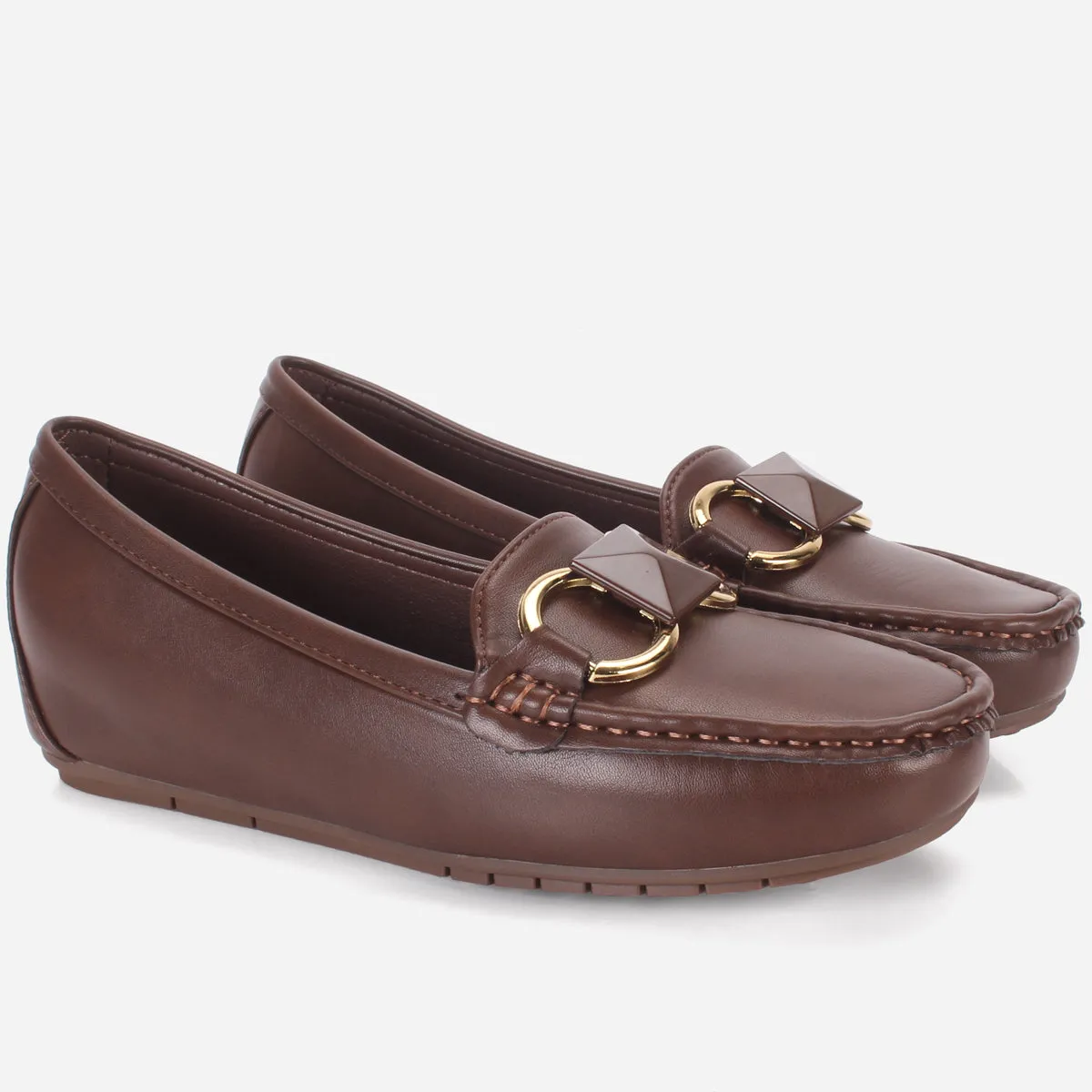Womens "HERMEIN" Low Wedge Moccasins