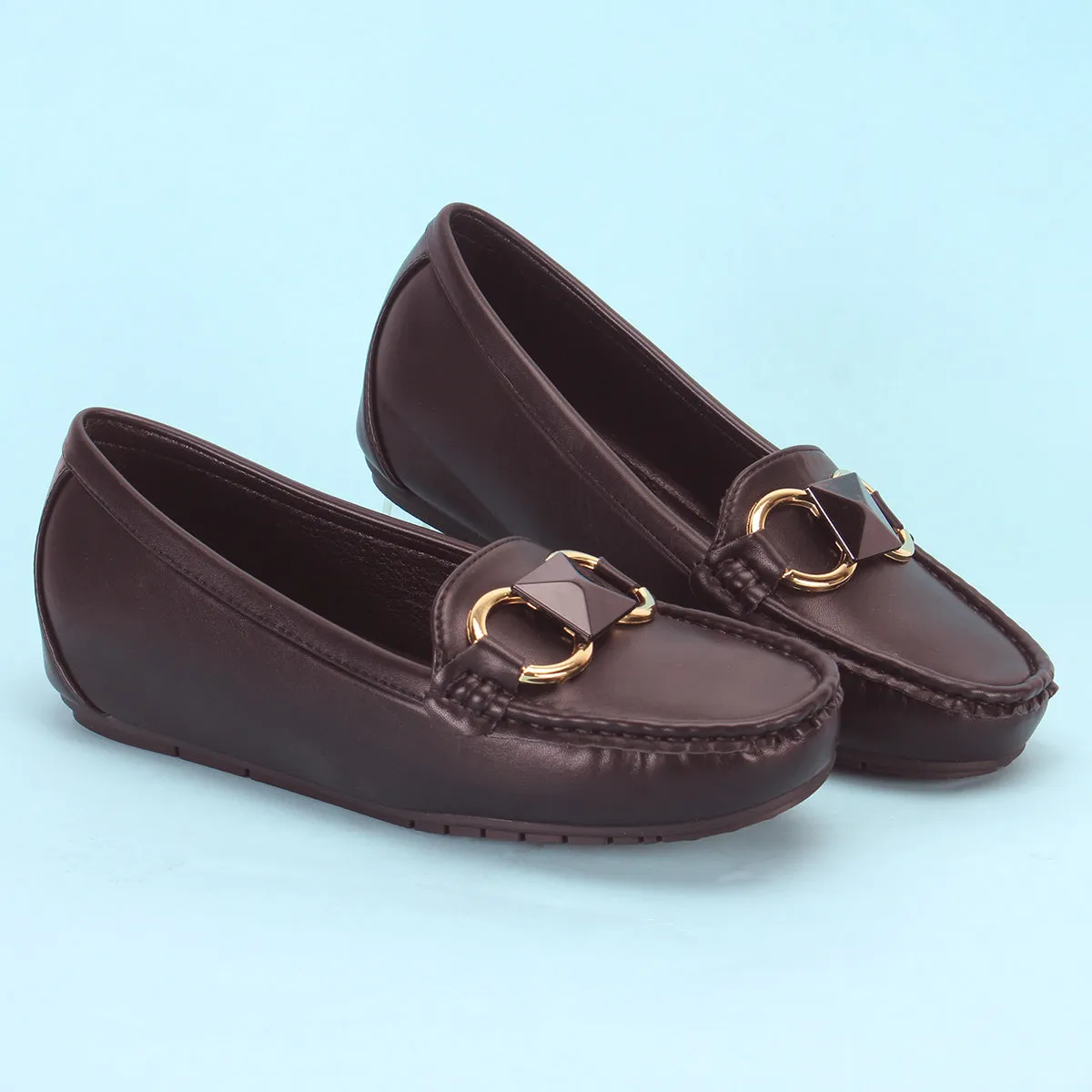 Womens "HERMEIN" Low Wedge Moccasins