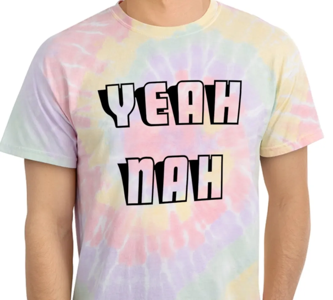 Yeah Nah Tie-Dye Tee, Spiral