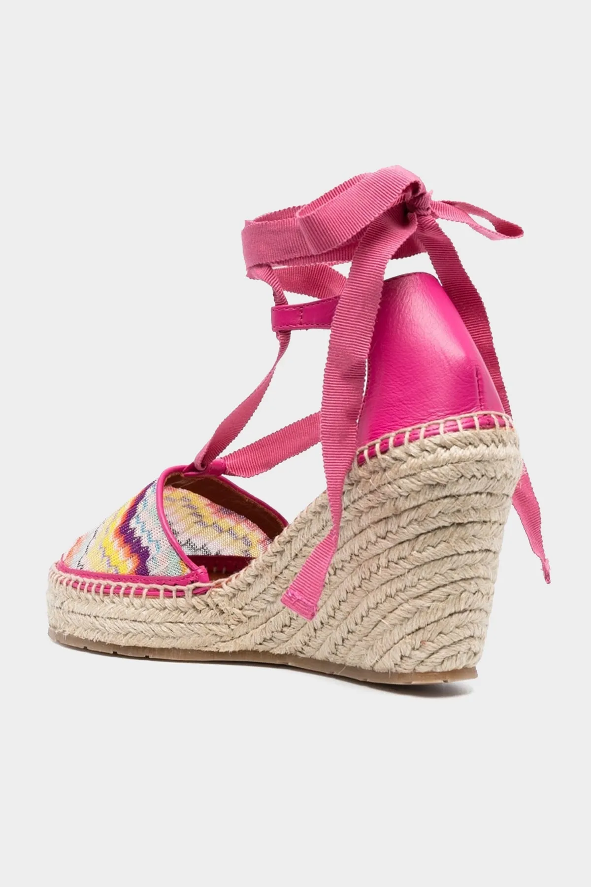 Zig-Zag Wedge Espadrilles in Multicolor