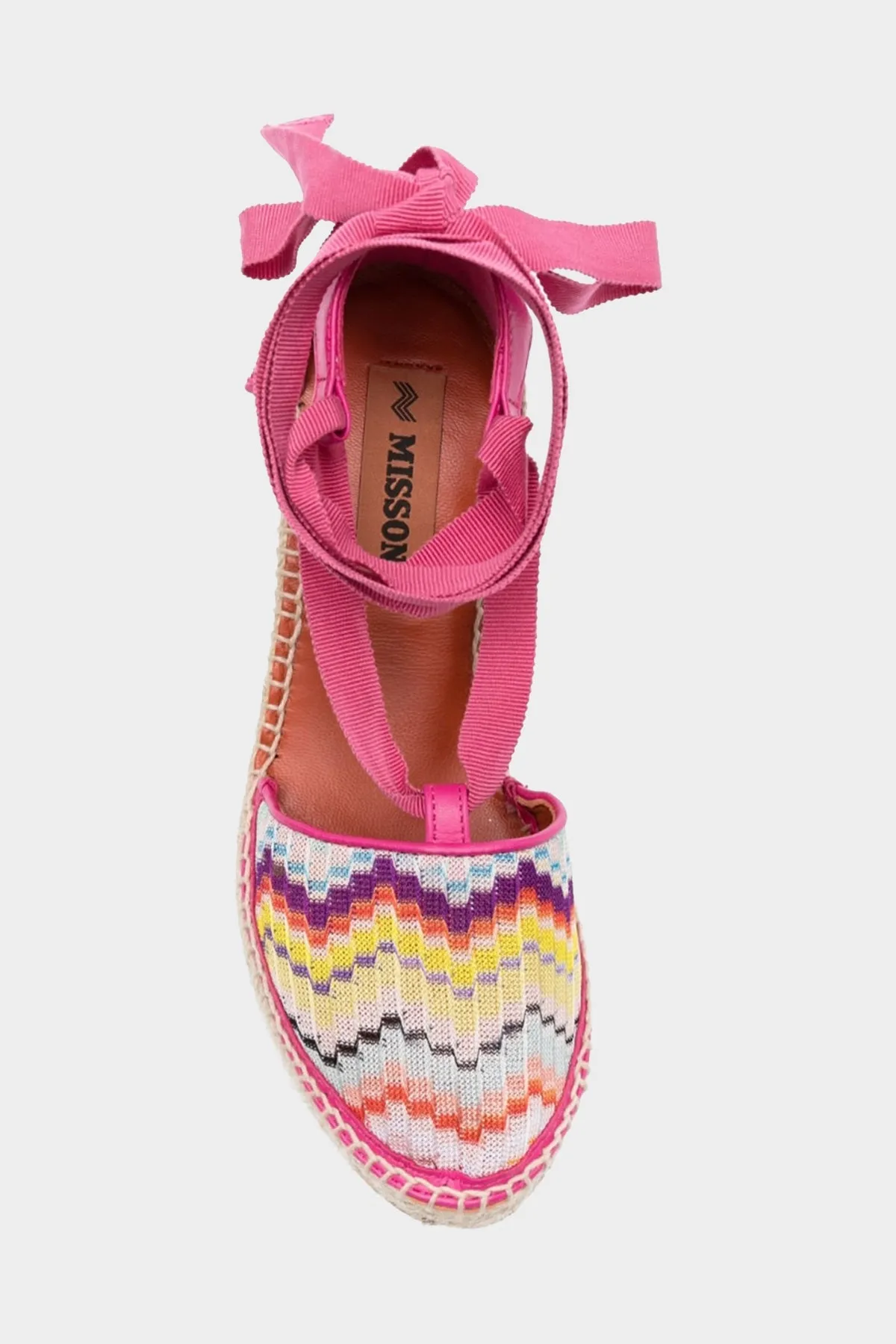 Zig-Zag Wedge Espadrilles in Multicolor