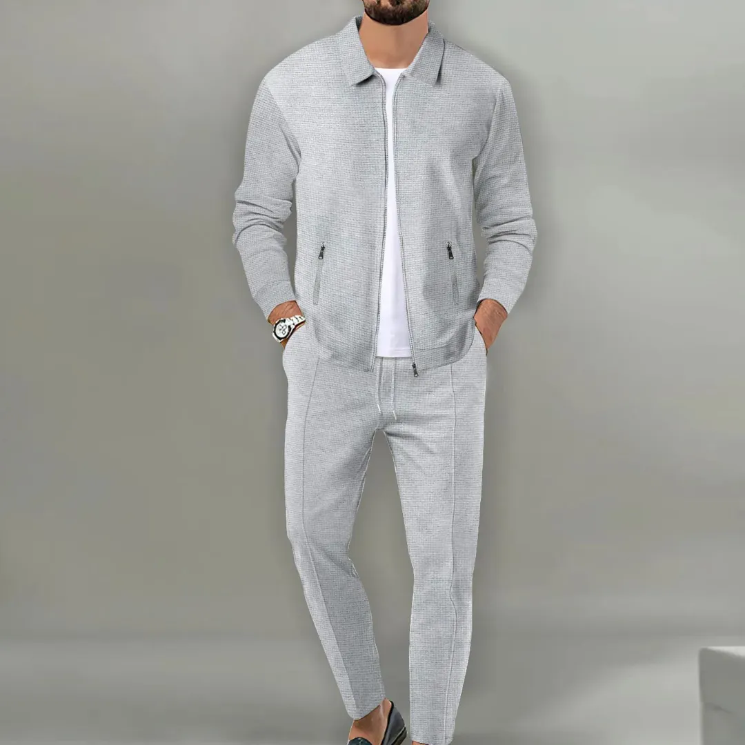 Zip-Up Max™ | Men's Two-Piece Set | Jacket & Pants, Lightweight Fabric, Casual Fit